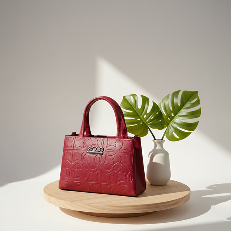 Noir Embossed Structured bag