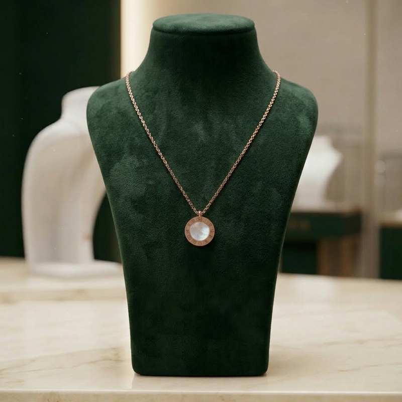 Roman Numeral Medallion Necklace 